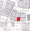 Lageplan, Auszug aus dem Urkataster von 1831/32 / Wohn- und Geschäftshaus in 71522 Backnang