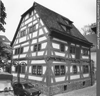 Klösterle, Ansicht gegen Nordwesten (nach 1983) / Sog. Klösterle in 70372 Bad Cannstatt (LAD BW (RPS), Aufnahme-Nr. ladbw-p2419, Bilddatei ladbw-p2419)