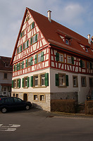 Südost Ecke nach der Instandsetzung aus dem Jahre 2008-2010. / Ehemaliger Gasthof zum Adler in 74259 Widdern (30.01.2012)