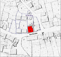 Lageplan (Vorlage Urkataster von 1822-33) / Stockwerk-Geschossgerüstbau in 72074 Tübingen-Lustnau