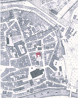 Lageplan (Ausschnitt aus dem Urkataster von 1823) / Alte Mensa Prinz Karl in 72070 Tübingen