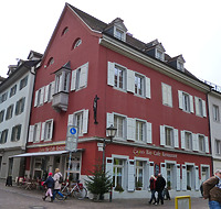 Münzgasse 1/ Ecke Brotlaube, Nordostansicht / Wohn- und Geschäftshaus, ehem. "Zum Hinteren Goldenen Adler" in 78462 Konstanz (23.12.2016 - Christin Aghegian-Rampf)