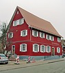 Ehem. Meierhof, Südwestansicht / Ehem. Meierhof, sog. Alte Post in 79365 Rheinhausen, Oberhausen (Fotoarchiv Freiburg, Landesamt für Denkmalpflege)