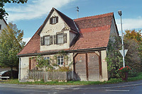 Südostansicht / Bauernhaus mit Scheune in 78600 Kolbingen (Landesamt für Denkmalpflege, Dienstsitz Freiburg,  Ref. 82, 83.3)