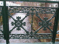 Detail Geländer / Schiltachbrücke (Gusseisensteg) in 78713 Schramberg (Landesamt für Denkmalpflege, Dienstsitz Freiburg, Ref. 82, 83.3) Detail Geländer / Schiltachbrücke (Gusseisensteg) in 78713 Schramberg (Landesamt für Denkmalpflege, Dienstsitz Freiburg, Ref. 82, 83.3)