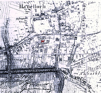 Lageplan (Auszug aus dem Urkataster von 1824 mit Nachträgen von 1875) / Gutshof in 72070 Tübingen-Hagelloch