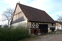 Ansicht Südgiebel und westliche Traufseite / Abgegangene Pfarrscheune in 88639 Wald-Sentenhart (2011 - Andrea Kuch)