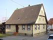 Ansicht von Westen auf Kirchstraße 8 / Wohnhaus mit Scheune (abgegangen) in 70794 Filderstadt, Plattenhardt ( 17.02.2004 - Tilmann Marstaller)