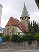 Ansicht von Nordosten.  / Ev. Kirche St. Jakobus (ehem. St. Gallus) in 70794 Filderstadt-Bernhausen ( 11.08.2004 - Tilmann Marstaller)