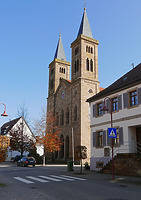 Ansicht Nordseite / Evangelische Kirche Unsere Liebe Frau in 75059 Zaisenhausen (06.11.2020 - Aufn. Dorothea Roos)