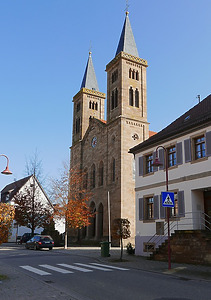 Ansicht Nordseite / Evangelische Kirche Unsere Liebe Frau in 75059 Zaisenhausen (06.11.2020 - Aufn. Dorothea Roos)