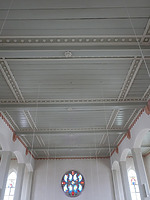 Decke Mittelschiff / Evangelische Kirche Unsere Liebe Frau in 75059 Zaisenhausen (29.09.2020 - Aufn. Dorothea Roos)