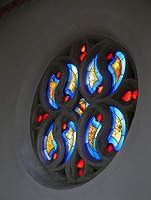 Fensterrose (Südmauer) / Evangelische Kirche Unsere Liebe Frau in 75059 Zaisenhausen (29.09.2020 - Aufn. Dorothea Roos)