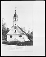 Westfassade / Evangelischer Friedhof und Heilig-Geist-Kirche in 88400 Biberach a. d. Riß, Biberach an der Riß (1972 - LAD Baden-Württemberg, Außenstelle Tübingen)