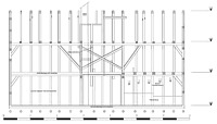 Längsschnitt durch das Dachwerk (Genauigkeitsstufe I) / Wohnhaus in 74834 Elztal-Dallau (Januar 2021. - Planersteller: Jonas Senghaas, Januar 2022) Längsschnitt durch das Dachwerk (Genauigkeitsstufe I) / Wohnhaus in 74834 Elztal-Dallau (Januar 2021. - Planersteller: Jonas Senghaas, Januar 2022)