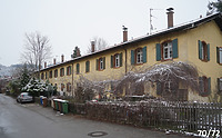 Schwarzwaldstr. 70-72, Doppelzeilenbauten. / Knopfhäuslesiedlung - Doppelzeilenbauten in 79117 Freiburg, Wiehre (04.2019 - Dipl.-Ing. Stefan King, Freiburg.)