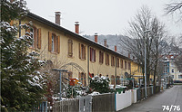 Schwarzwaldstr. 74-76, Doppelzeilenbauten. / Knopfhäuslesiedlung - Doppelzeilenbauten in 79117 Freiburg, Wiehre (04.2019 - Dipl.-Ing. Stefan King, Freiburg.)
