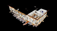 Stellwerkraum im Bahnhof Blaufelden, 3D-Ansicht. / Stellwerk Blaufelden in 74572 Blaufelden (15.03.2023 - denkmaldigital UG)