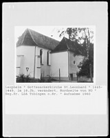 Ansicht von Nordosten / Kath. Kapelle St. Leonhard in 88471 Laupheim (1960 - LAD Baden-Württemberg, Außenstelle Tübingen)