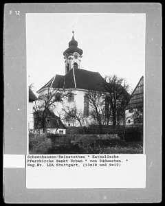 Ansicht von Südwesten / Kath. Kirche St. Urban in 88416 Reinstetten (o.A. - LAD Baden-Württemberg, Stuttgart (bildindex))