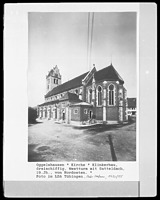 Südostansicht / Pfarrkirche St. Laurentius und Agatha in 88422 Oggelshausen (1950/55 - LAD Baden-Württemberg, Außenstelle Tübingen)