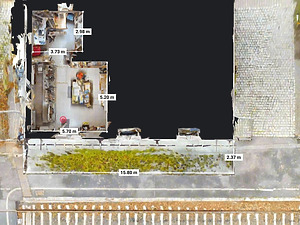 Grundriss Stellwerk Markelsheim aus 3D-Modell / Stellwerk Markelsheim in 97980 Bad Mergentheim - Markelsheim (12.12.2024 - denkmaldigital UG, kontakt@denkmaldigital.eu)