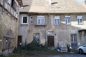 Wohnhaus Löchgauer Str.1, Erligheim, Ensemble Grüner Baum, Ost-Ansicht / Herberge und Gaststall in 74391 Erligheim (10.03.2022 - JaKo Baudenkmalpflege GmbH)