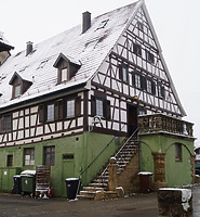 Gasthaus Grüner Baum, Erligheim, Ansicht von Nordost / Gasthaus "Zum grünen Baum" in 74391, Erligheim (18.01.2023 - JaKo Baudenkmalpflege GmbH)