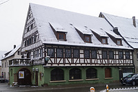 Gasthaus Grüner Baum, Erligheim, Ansicht von Nordwest / Gasthaus "Zum grünen Baum" in 74391, Erligheim (18.01.2023 - JaKo Baudenkmalpflege GmbH)