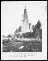Nordwestansicht / Ehem. Schlosskirche, kath. Pfarrkirche St. Peter und Paul in 88499 Riedlingen-Neufra (1968 - LAD Baden-Württemberg, Außenstelle Tübingen (Dr. Hell)) Nordwestansicht / Ehem. Schlosskirche, kath. Pfarrkirche St. Peter und Paul in 88499 Riedlingen-Neufra (1968 - LAD Baden-Württemberg, Außenstelle Tübingen (Dr. Hell))