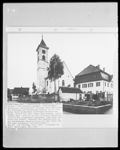 Nordansicht / Kath. Pfarrkirche St. Gallus in 88499 Riedlingen-Zell (1969 - Landesamt für Denkmalpflege, Außenstelle Tübingen)