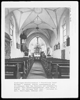 Innenansicht mit Blickrichtung Chor / Kath. Pfarrkirche St. Michael in 88499 Riedlingen-Zwiefaltendorf (1962 - Landesamt für Denkmalpflege, Außenstelle Tübingen)