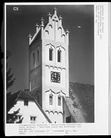 Detail Westturm / Kath. Kirche "St. Michael" in 88433 Schemmerhofen (1959 - LAD Baden-Württemberg, Außenstelle Tübingen (Dr. hell))