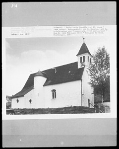 Nordwestliche Außenansicht / St. Anna Kapelle in 88477 Schwendi (1964 - LAD Baden-Württemberg, Außenstelle Tübingen)