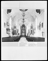 Innenansicht nach Osten / Kat. Pfarrkirche St. Blasius in 88416 Steinhausen an der Rottum-Bellamont (1971 - LAD Baden-Württemberg, Außenstelle Tübingen)