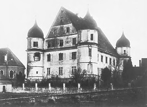 Ansicht von Südost, während des Umbaus um 1908 / Schloss Hürbel in 88484 Gutenzell-Hürbel (1908 - Bildarchiv Foto Marburg)
