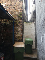 Detailansicht Nordgiebel / Stadtmauer in 77933 Lahr, Lahr/Schwarzwald (2020 - Burgahrd Lohrum)