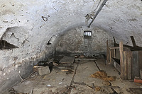 Blick durch den östlichen Gewölbekeller vom Portal nach Süden; nach links steigen zwei Fensterschächte an / Gewölbekeller in 77855 Oberachern (2023 - Stefan King, Freiburg) Blick durch den östlichen Gewölbekeller vom Portal nach Süden; nach links steigen zwei Fensterschächte an / Gewölbekeller in 77855 Oberachern (2023 - Stefan King, Freiburg)