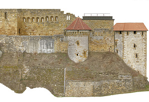 Orthobildplan Südansicht / Hohenrechberg, Burgruine in 73529 Schwäbisch Gmünd - Rechberg, Hohenrechberg (05.04.2023 - Michael Hermann)