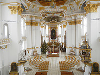 Innenbereich, Blick auf den Chorbereich / Klosterkirche Wiblingen in 89079  Ulm-Wiblingen (28.01.2015 - BM)