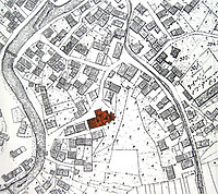 Ausschnitt der historischen Flurkarte von 1830 / Mauritiuskirche in 72131 Ofterdingen Ausschnitt der historischen Flurkarte von 1830 / Mauritiuskirche in 72131 Ofterdingen
