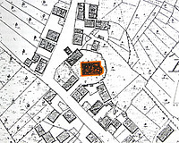 Auschnitt aus dem Urkataster von 1830 / Ev. Veitskirche, Kirchturm in 72147 Nehren