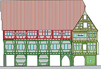 Bauphasenplan, Ansicht Süd / ehem. Kornhaus in 72070 Tübingen (28.01.2015 - Tilman Marstaller)