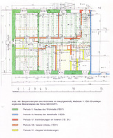 Bauperiodenplan des Wohnteils im Hauptgeschoss / Nebengebäude in 76534 Baden-Baden, Neuweier Bauperiodenplan des Wohnteils im Hauptgeschoss / Nebengebäude in 76534 Baden-Baden, Neuweier