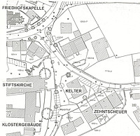 Lageplan / Kloster- bzw. Zehntscheune in 73770 Denkendorf