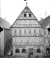 Photogrammetrische Aufnahme
Ansicht Ost, 1976 / Gasthaus Straußen in 97980 Bad Mergentheim