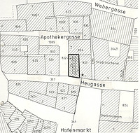 Lageplan 1997 / Wohngebäude in 73728 Esslingen am Neckar