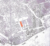 Ausschnitt Kandlerscher Riss von 1773/74 / ehem. Franziskanerkloster in 73728 Esslingen am Neckar