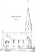 Ansicht von Süden 1896 / Ev. Kirche St. Bernhardt in 73732 Esslingen am Neckar, St. Bernhardt Ansicht von Süden 1896 / Ev. Kirche St. Bernhardt in 73732 Esslingen am Neckar, St. Bernhardt
