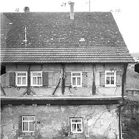 Ausschnitt photogrammetrische Aufnahme
Ansicht Nordost, 1977 / Grosses Haus (Haus Schilling) in 72639 Neuffen